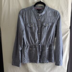 Tommy Hilfiger Light Blue Cotton Blouse